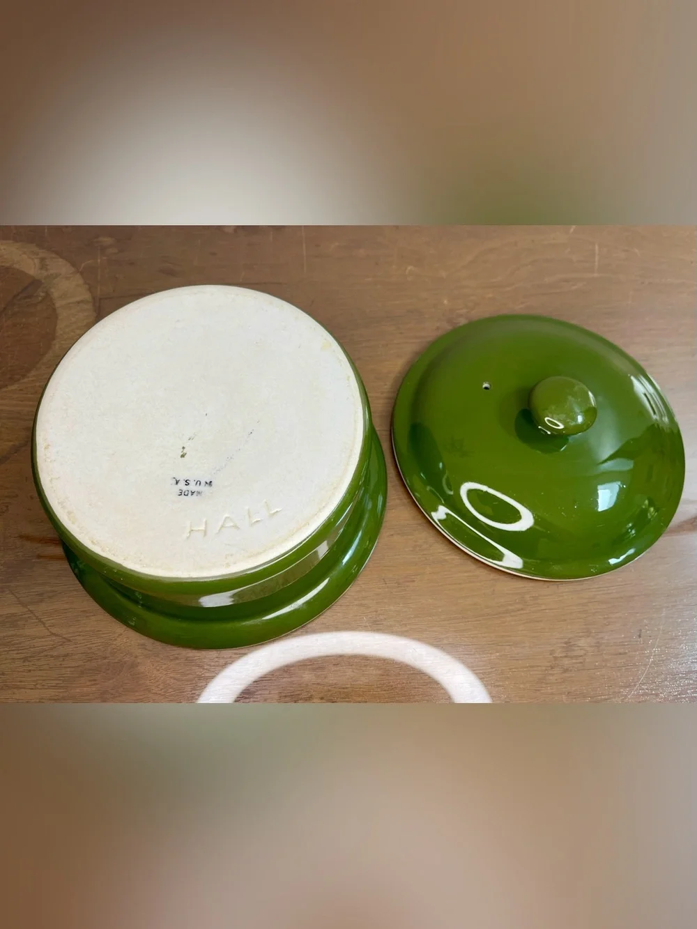 Vintage Hall Casserole w/Vented Lid, Forest Green, 7-1/2” Round, #67